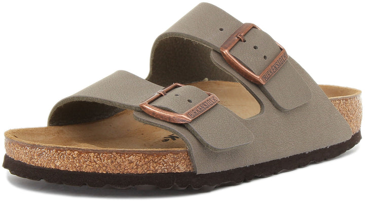 Birkenstock Arizona Sandales Birko Flor à double lanière poures en pierre