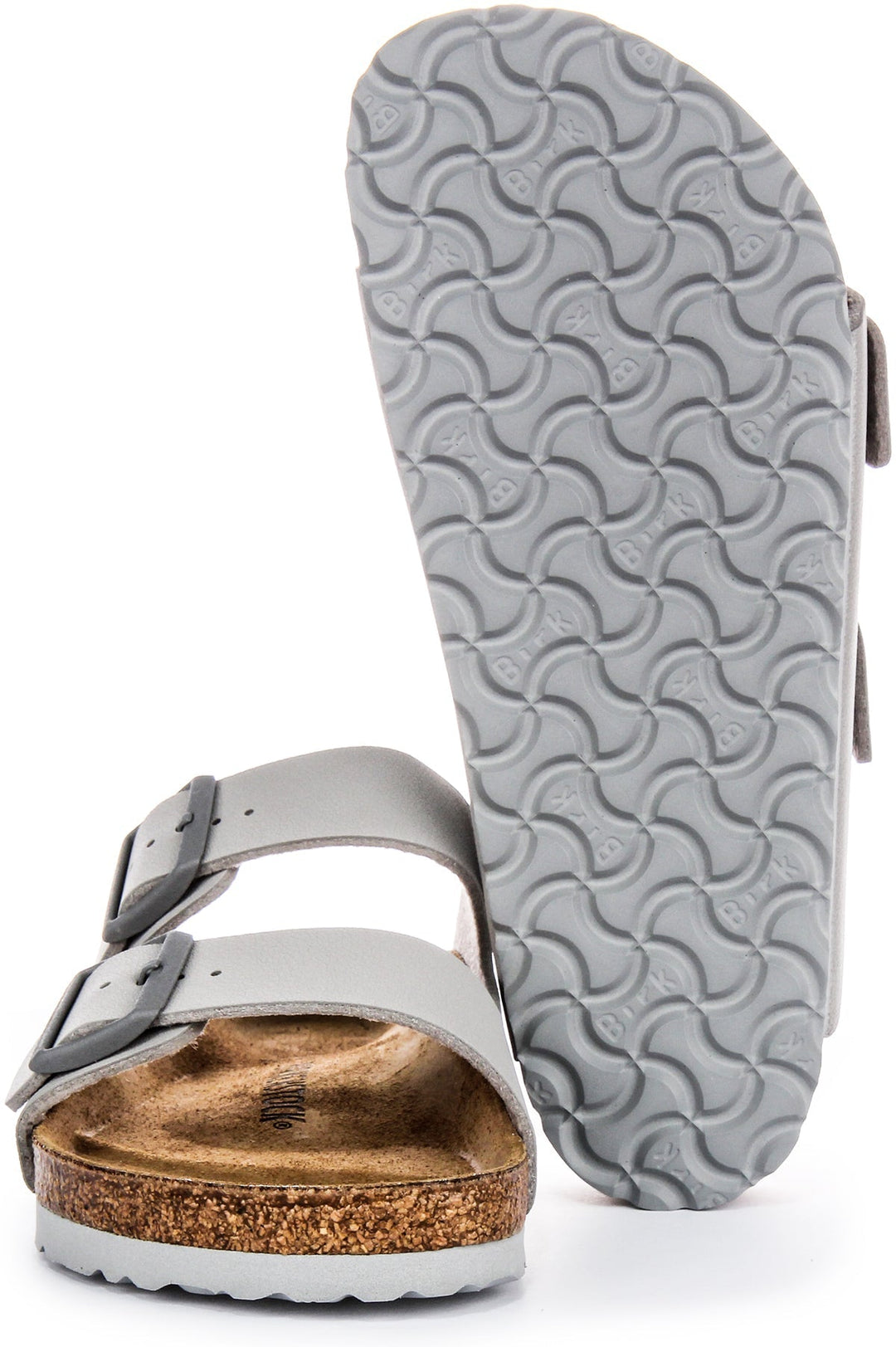 Birkenstock Arizona BF Deux Sangles Ajustables Sandales Femme en Birko Flor Pierre