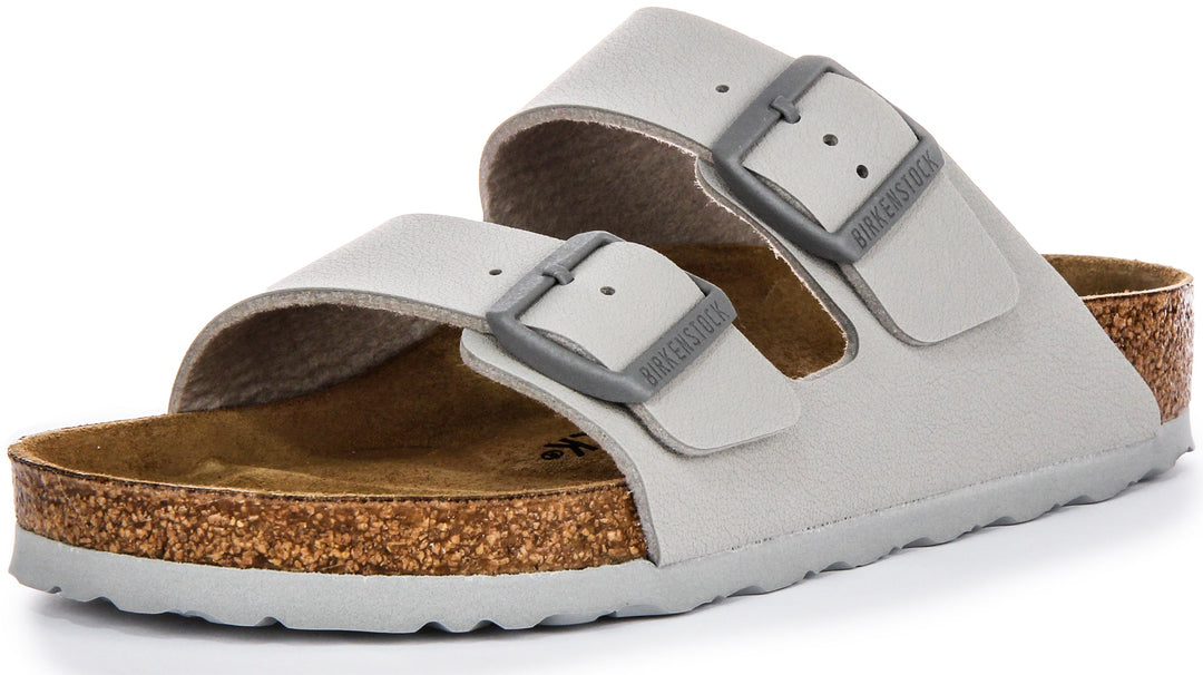 Birkenstock Arizona BF Deux Sangles Ajustables Sandales Femme en Birko Flor Pierre