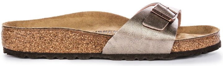 Birkenstock Madrid BF Sandales en Birko Flor pour femmes en taupe
