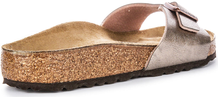 Birkenstock Madrid BF Sandales en Birko Flor pour femmes en taupe