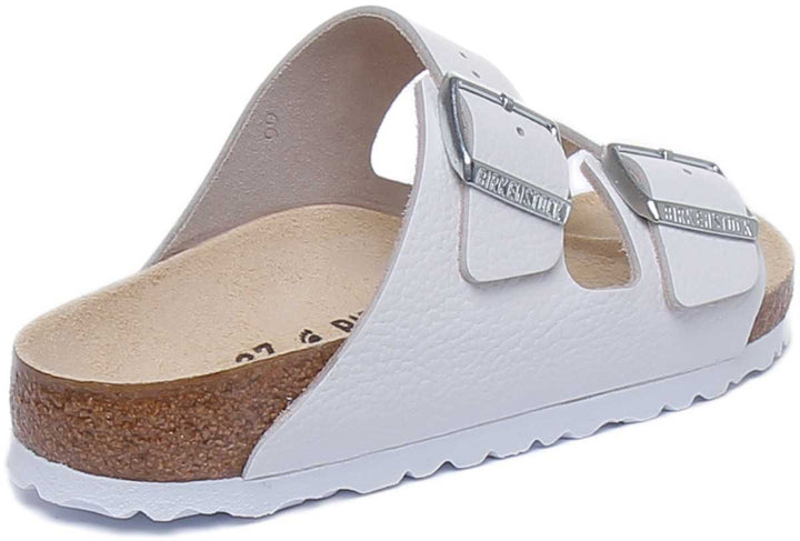 Birkenstock Arizona Sandale à lanières en cuir nubuck pour femmes en blanc