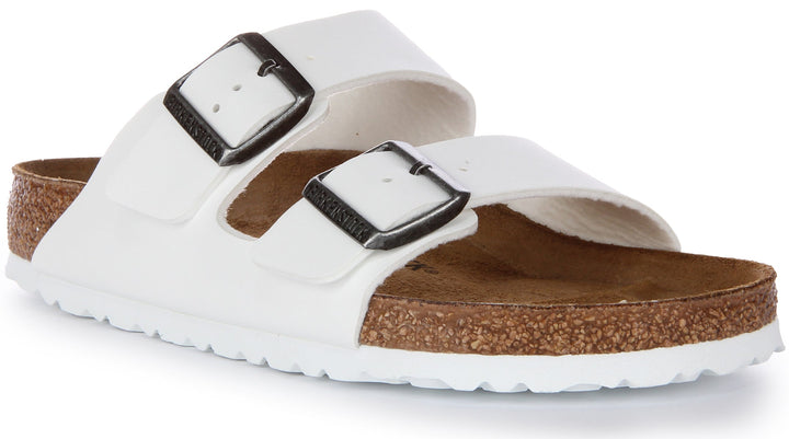 Birkenstock Arizona Sandale Birko Flor à double lanière poure en blanc