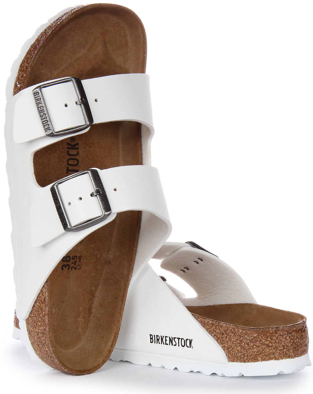 Birkenstock Arizona Sandale Birko Flor à double lanière poure en blanc