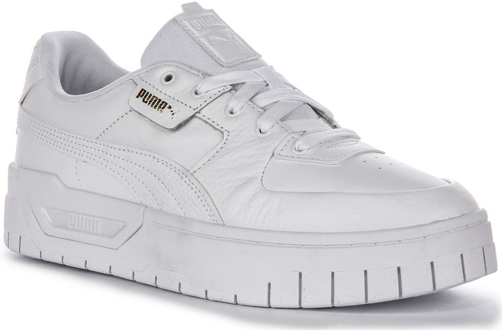 Puma Cali Dream Baskets Femme en Cuir Blanc Modèle à Lacets Classique