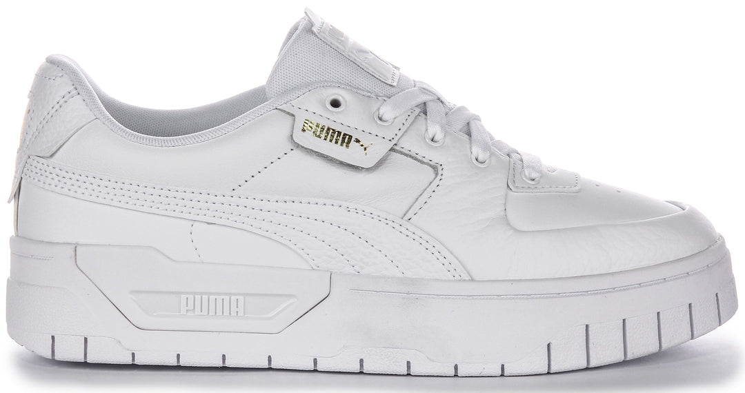 Puma Cali Dream Baskets Femme en Cuir Blanc Modèle à Lacets Classique