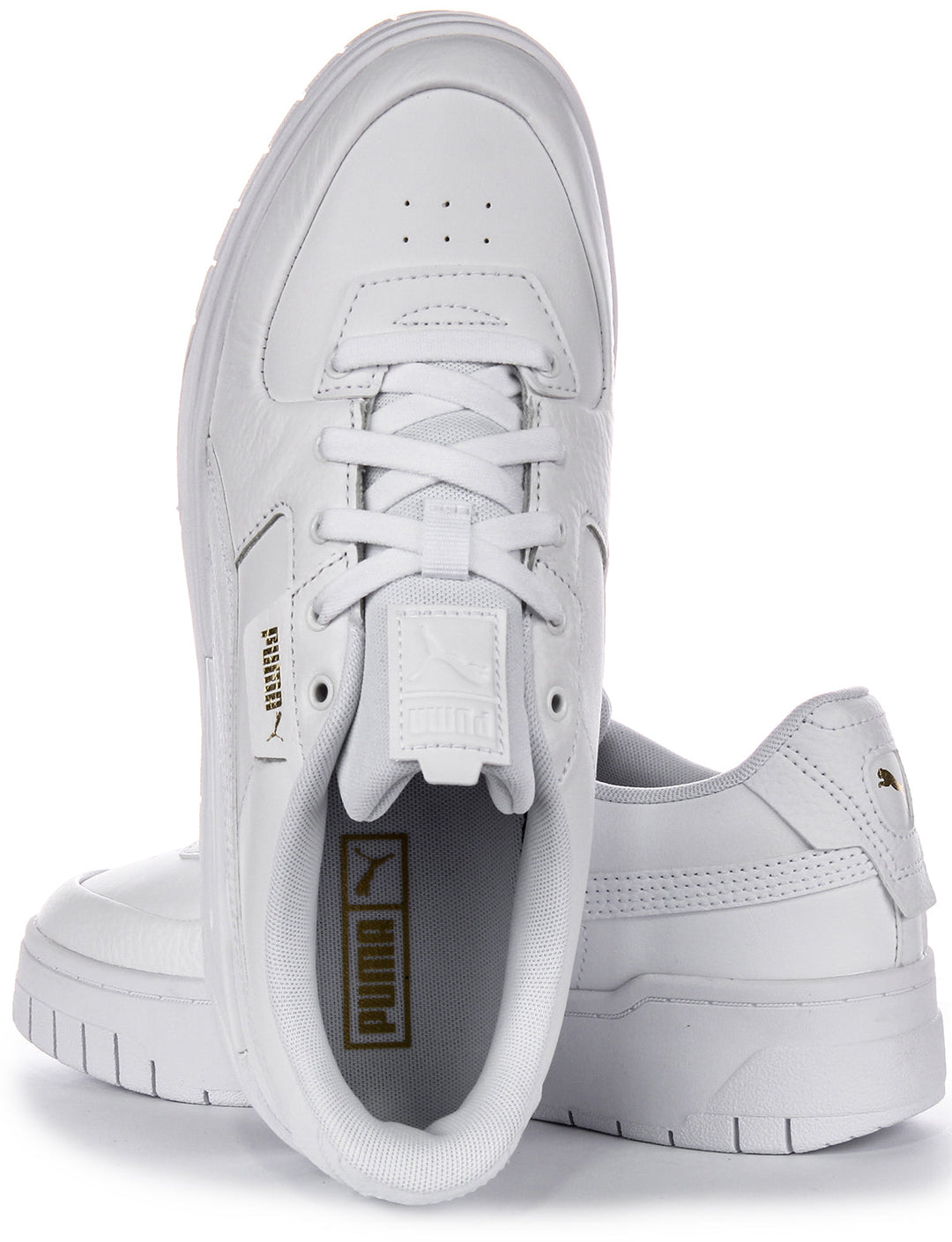 Puma Cali Dream Baskets Femme en Cuir Blanc Modèle à Lacets Classique