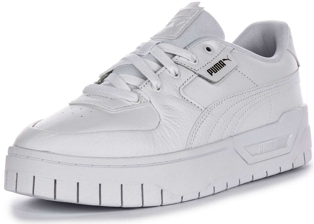 Puma Cali Dream Baskets Femme en Cuir Blanc Modèle à Lacets Classique