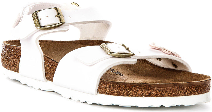 Birkenstock Rio Kids In White For Juniors | Regular Fit