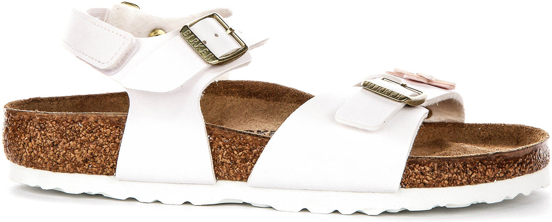 Birkenstock Rio Kids In White For Juniors | Regular Fit