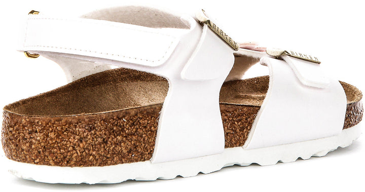 Birkenstock Rio Kids In White For Juniors | Regular Fit
