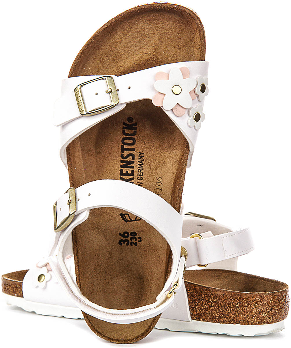 Birkenstock Rio Kids In White For Juniors | Regular Fit