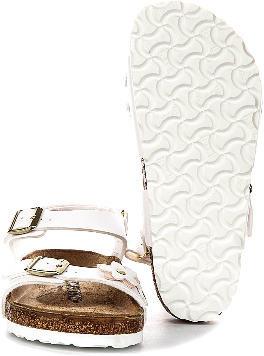 Birkenstock Rio Kids In White For Juniors | Regular Fit