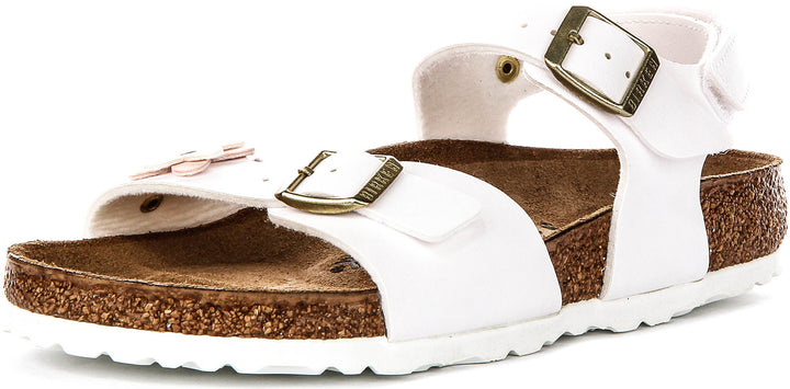 Birkenstock Rio Kids In White For Juniors | Regular Fit