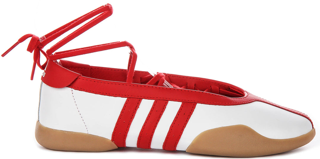 Adidas Taekwondo Ballet In White Red For Women