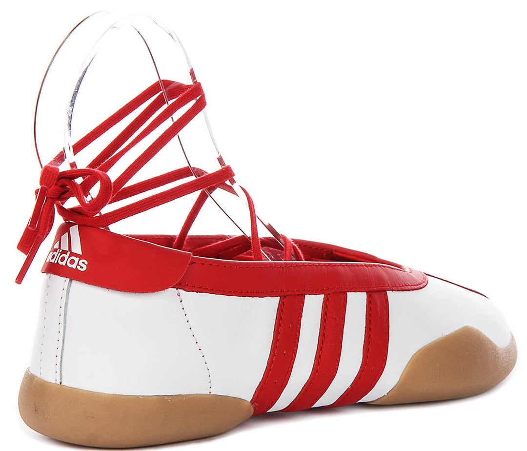 Adidas Taekwondo Ballet In White Red For Women