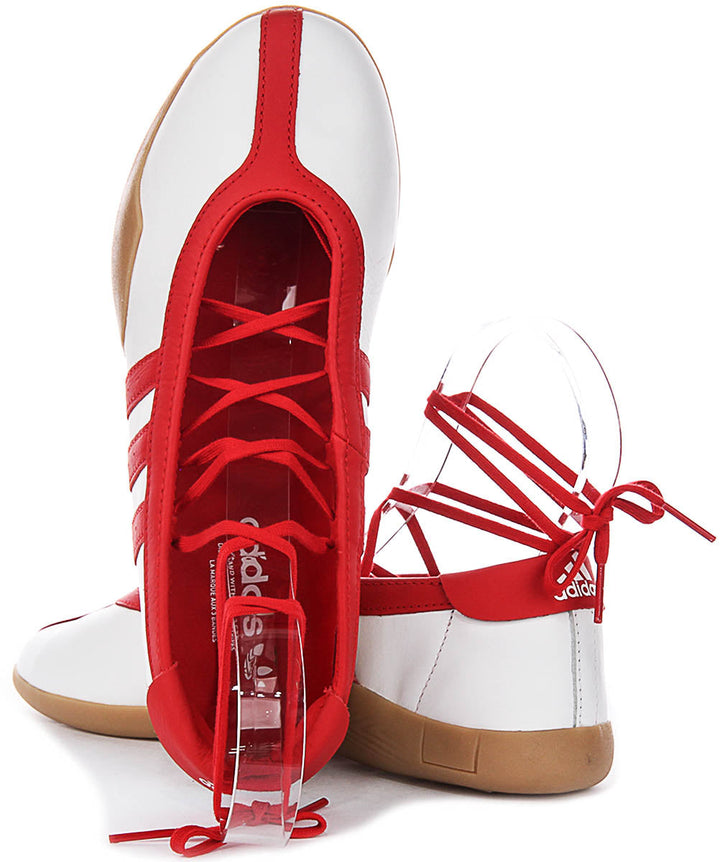 Adidas Taekwondo Ballet In White Red For Women