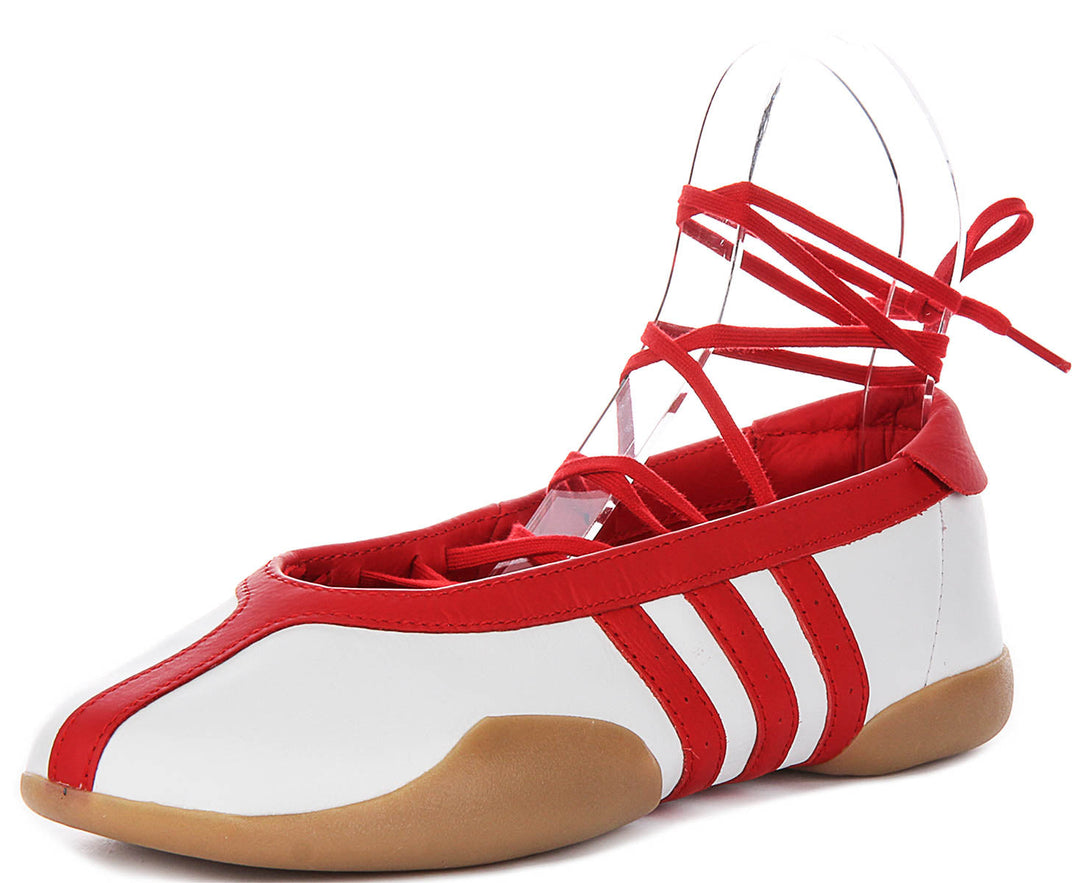 Adidas Taekwondo Ballet In White Red For Women