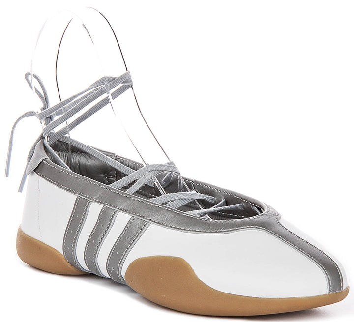 Adidas Taekwondo Ballet In White Silver For Women