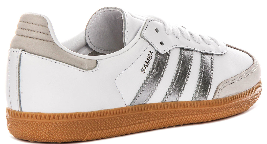 Adidas Samba OG In White Silver For Women