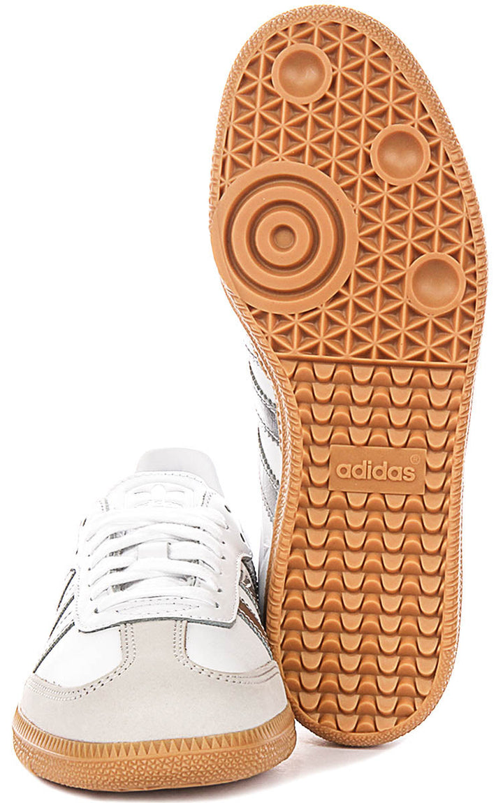 Adidas Samba OG In White Silver For Women