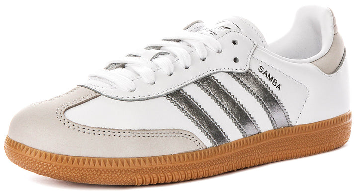 Adidas Samba OG In White Silver For Women